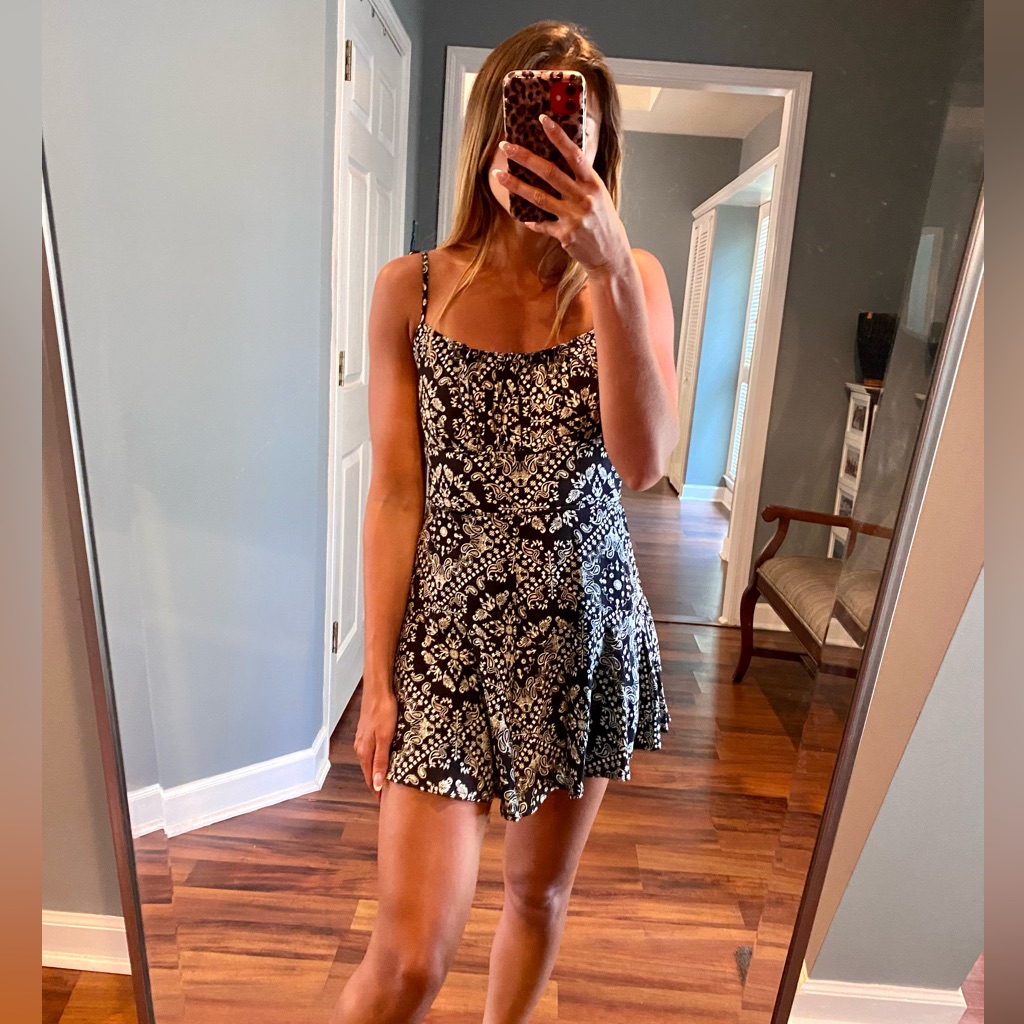 Vici Black Patterned Romper